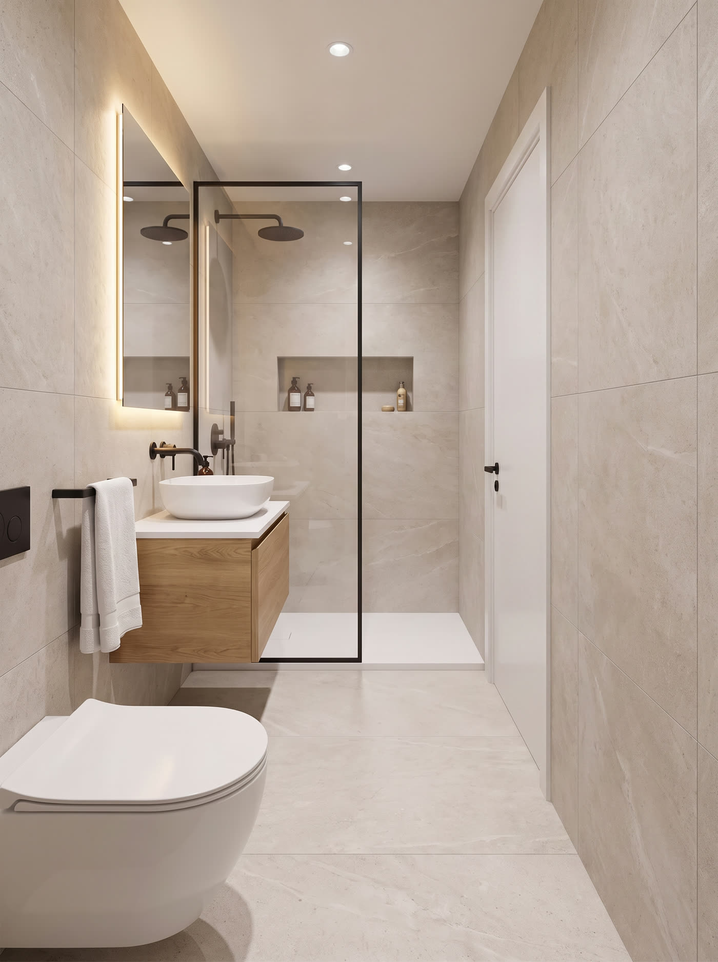 Render del baño principal